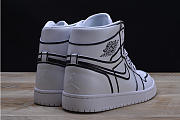 AIR JORDAN 1 COMIC 3D PENCIL WHITE HAND-PAINTED AA4724-110 - 6