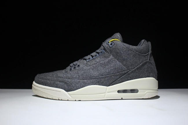 AIR JORDAN 3 RETRO WOOL DARK GREY 854263-004 MENS SHOE - 1