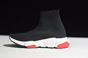 Balenciaga Speed Stretch-Knit Black Red 494371 W05G 1000 - 2