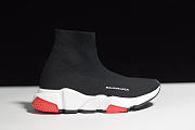 Balenciaga Speed Stretch-Knit Black Red 494371 W05G 1000 - 3