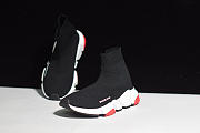 Balenciaga Speed Stretch-Knit Black Red 494371 W05G 1000 - 5