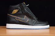 Air Jordan 1 Black Metallic Gold 555088 031 - 5