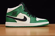 Air Jordan 1 Mid Pine Green/Sail-Black 852542-301 - 4