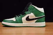Air Jordan 1 Mid Pine Green/Sail-Black 852542-301 - 5