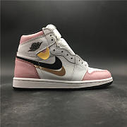 Air Jordan 1 Retro High OG White Pink Black 555086 688 - 4