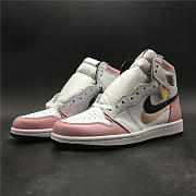 Air Jordan 1 Retro High OG White Pink Black 555086 688 - 1