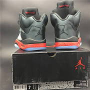 Air Jordan 5 Satin Bred Black University Red - 3