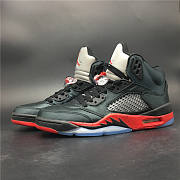 Air Jordan 5 Satin Bred Black University Red - 5