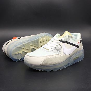 OFF WHITE X Nike Air Max 90 ICE WHITE AA7293 100