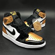 AIR JORDAN 1 RETRO GOLD TOE BLACK GOLD JANUARY 2018 AQ7474-001 - 3