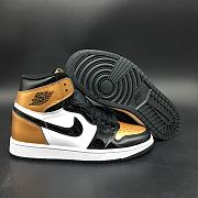 AIR JORDAN 1 RETRO GOLD TOE BLACK GOLD JANUARY 2018 AQ7474-001 - 2