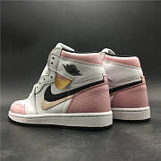 2019 Air Jordan 1 High OG GS White/Pink-Black 555088688 - 4