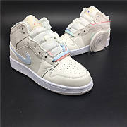 Air Jordan 1 Mid Multi-Color Swoosh Phantom (GS) - 555112-035 - 3