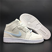 Air Jordan 1 Mid Multi-Color Swoosh Phantom (GS) - 555112-035 - 2