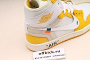 Air Jordan 1 x Off-White NRG White/Dark Powder Yellow-Cone AQ0818149 - 5