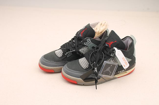 OFF-WHITE x Air Jordan 4 “Bred” CV9388-001 - 1