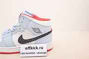 Air Jordan 1 Mid Half Blue Polka Dot Swoosh (GS) 555112-400 - 5