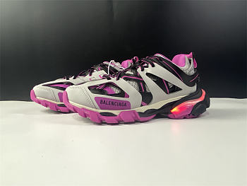 Balenciaga WOMEN'S TRACK LED SNEAKER IN GREYPINKBLACK 555032W3AD31252