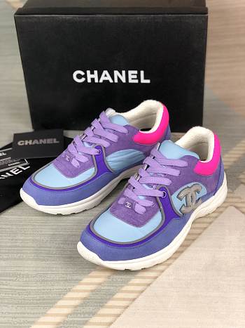 Chanel Low Top Trainer CC Ivory Blue (W) G34360 Y53536 C1976