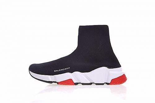 Balenciaga Speed Stretch-Knit Black Red 494371 W05G 1000 - 1
