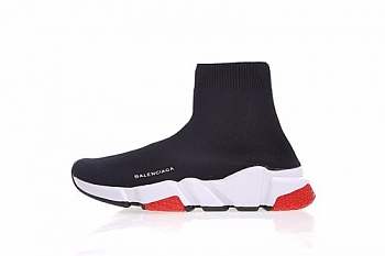 Balenciaga Speed Stretch-Knit Black Red 494371 W05G 1000