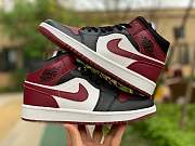 Air Jordan 1 Mid Wine Red Black White CZ4385-016 - 5