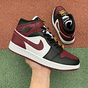 Air Jordan 1 Mid Wine Red Black White CZ4385-016 - 2