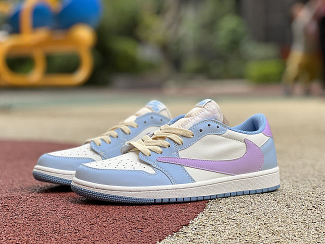 Travis Scott x Air Jordan 1 Low Blue White Shoes DM7866-148 - 1