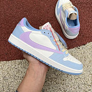 Travis Scott x Air Jordan 1 Low Blue White Shoes DM7866-148 - 4