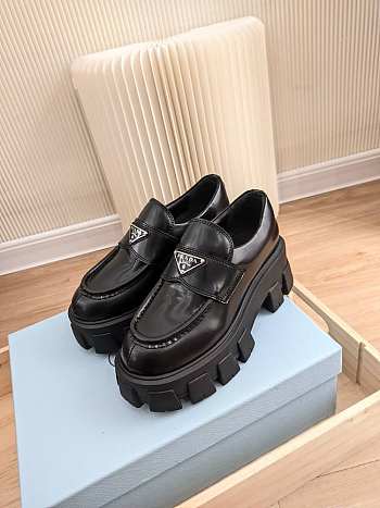  Monolith pointy brushed leather loafers - 1D663M_055_F0002_F_055