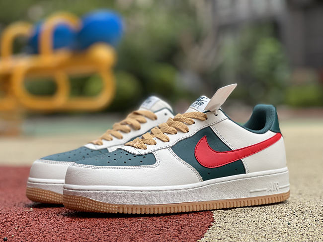  Nike Air Force 1 Low Id Cream Green Red AQ3778-991 - 1