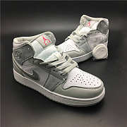 Nike Air Jordan 1 Mid GG Grey Fog Metallic Silver 555112-012 - 2