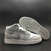 Nike Air Jordan 1 Mid GG Grey Fog Metallic Silver 555112-012 - 5