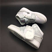 Nike Air Jordan 1 Mid GG Grey Fog Metallic Silver 555112-012 - 6