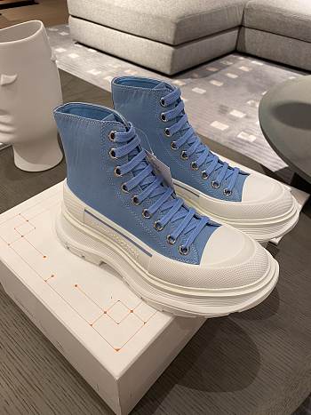 ALEXANDER MCQUEEN Blue Tread Slick High Sneakers 
