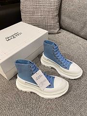 ALEXANDER MCQUEEN Blue Tread Slick High Sneakers  - 3