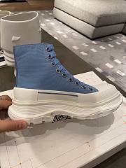 ALEXANDER MCQUEEN Blue Tread Slick High Sneakers  - 5