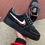  Nike Travis Scott X Air Force 1 Low Black Reflective Silver AQ4211- 001  - 5