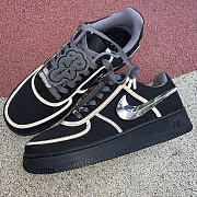  Nike Travis Scott X Air Force 1 Low Black Reflective Silver AQ4211- 001  - 6