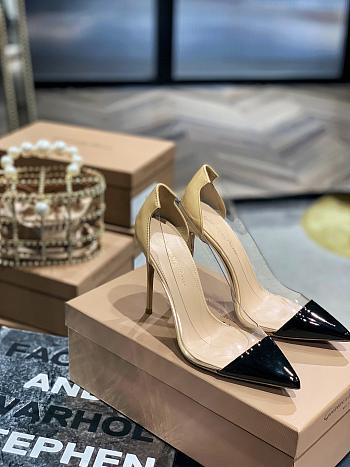 Gianvito Rossi Plexi contrasting-toe pumps