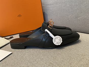 Hermes Black Princetown Classic Loafers 212451F121017