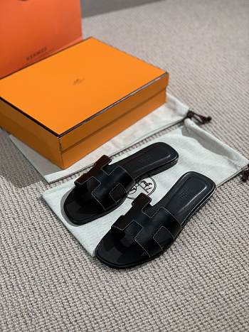Hermes Slippers Black