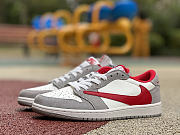  Air Jordan 1 Travis Scott Low Red Gray - 1
