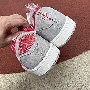  Air Jordan 1 Travis Scott Low Red Gray - 5