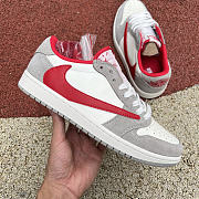  Air Jordan 1 Travis Scott Low Red Gray - 3