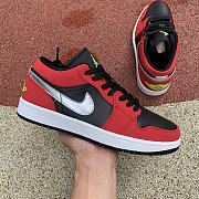 Air Jordan 1 Low Black Green Pulse Gym Red 553558-036 - 6