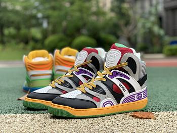 Basket Rubber-Trimmed Demetra High-Top Sneakers
