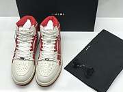 AMIRI Skel Panelled High Top White Red MFS002-124 - 3