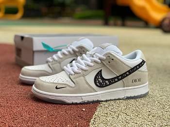 Dior x NIKE SB DUNK LOW WOLF GREY BQ 6817-002