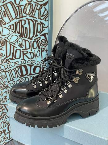 Brixxen leather and nylon booties